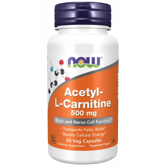 NOW FOODS ACETYL-L-CARNITINE 500MG (50 VEG CAPSULES)
