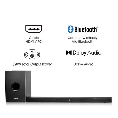 Hisense 2.1 CH 320W Bluetooth Soundbar DOLBY 2.1 HS219
