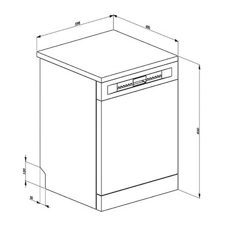 Smeg 60cm White Freestanding Dishwasher - DW6QWSA-1
