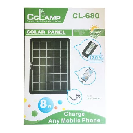 Solar Panel Charging Station-8W/6V Charging Panel With USB Multi Head Cable