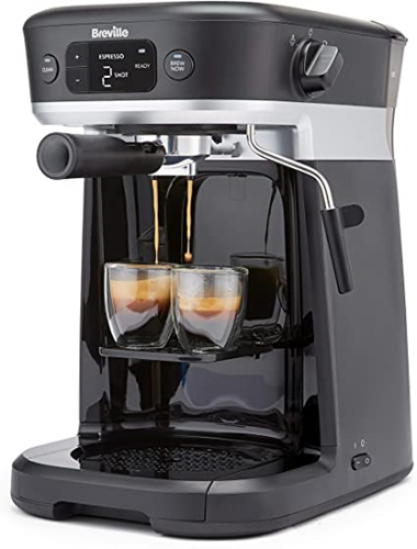 Breville All-in-One Coffee House, Espresso, Filter and Pods Coffee Machine with Milk Frother, Dolce Gusto Compatible [VCF117]