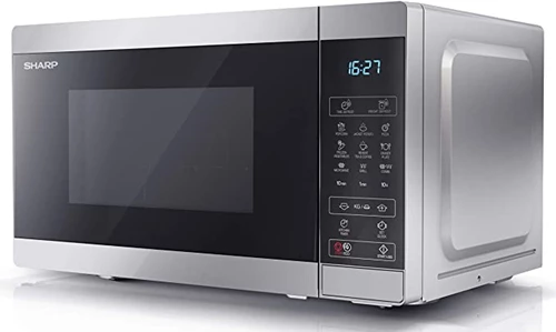 Sharp YC-MG02U-S 20L 800W Digital Touch Control Microwave with 1000W Grill - Silver [Energy Class A+]