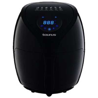 Taurus - 1400W 2.6 Litre Plastic Air Fryer With Timer Digital - Black