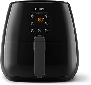 Philips Essential Air Fryer XL 1.2 KG Capacity with Rapid Air Technology for Healthy Cooking, 90 Percent Less Oil, 1900 W, 7 liters, Black - HD9260/91
