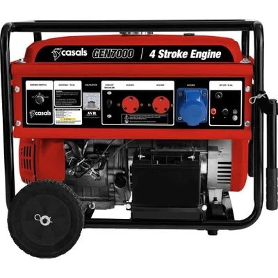 Casals Electric/Recoil Start Single Phase 4 Stroke Generator (5700W)(Red)