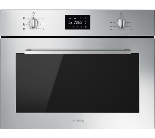 SMEG Cucina SF4400MCX Built-in Compact Combination Microwave - Stainless Steel