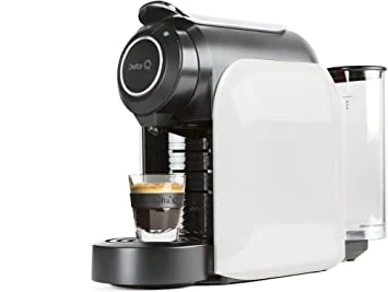 Delta Q - Qool Evolution White - Capsule Coffee Maker - 19 Bars of Pressure - Espresso - Automatic Programming - Delta Q System