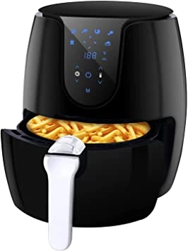 Air Fryer Air Fryers 3.5L Airfryer Health Fryer Oil Free and Low Fat Cooking, Recipes Cookbook, 1300-1500W, Black, XL