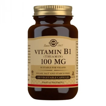 Solgar Vitamin B1 (Thiamin) 100mg (100 VegeCapsules)