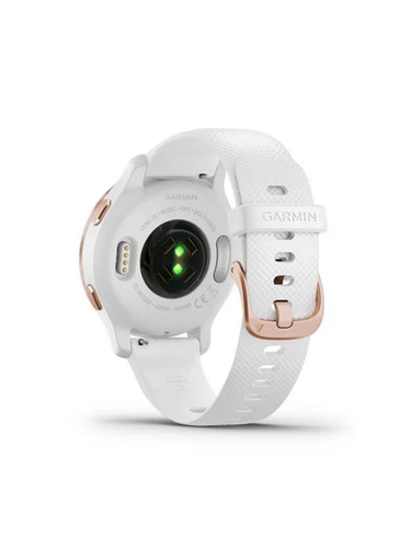 Garmin Venu 2S GPS Smartwatch - Rose Gold Bezel with White Case and Silicone Band