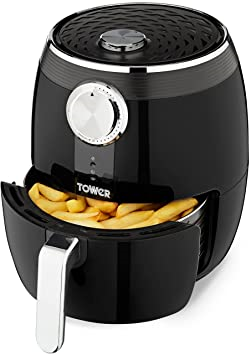 Tower T17052BLK Air Fryer Oven with Rapid Air Circulation and 30 Min Timer, 4.5 Litre, Black
