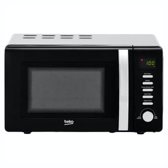Beko MOC20200B Retro Style Microwave Oven in Black, 20 Litre 800W