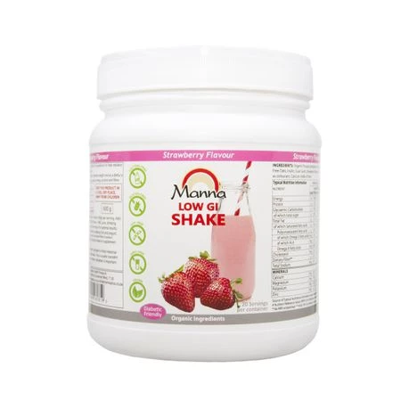 Manna Health Low GI Meal Replacement Strawberry Shake