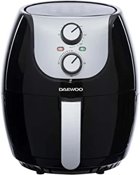 Daewoo 4L Air Fryer, Oil Free for Healthy Living, Rapid Air Flow Circulation for Fast Frying, 30 Minute Timer, Adjustable Thermostat