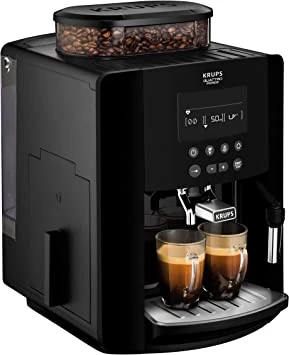 KRUPS Arabica Digital EA817040 Automatic Coffee Machine, Bean to Cup, Espresso, Cappuccino, Black [Energy Class A]