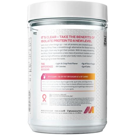 MuscleTech Iso Whey Clear Pink Tropical Punch - 1.21lbs (508g)