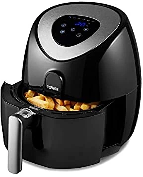 Tower T17024 Digital Air Fryer Oven with Rapid Air Circulation and 60 Min Timer, 4.3 Litre, Black