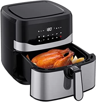 Air Fryer 7L 1800W Electric Air fryers with LED Touch Screen 9 Preset Menus Adjustable Time/Temp Control for Roast, Bake, Healthy Oil-Free Cooking