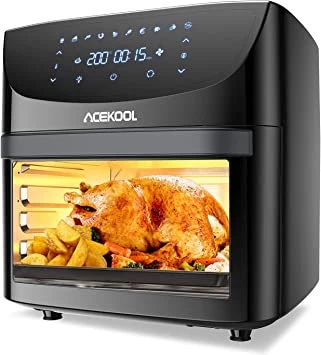 Air Fryer Oven Digital Acekool FT1 18L Large Oil Free Touch Screen 1800W Dishwasher Safe Rapid Air Circulation Bpa Free Accessories