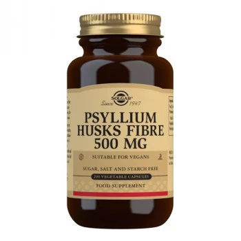 Solgar Psyllium Husks Fibre 500mg (200 Vegetable Capsules)