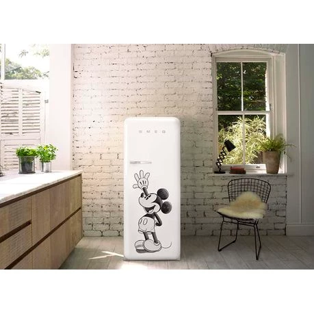 Smeg FAB28RDMM5 50's Style Refrigerator Mickey Mouse Deco