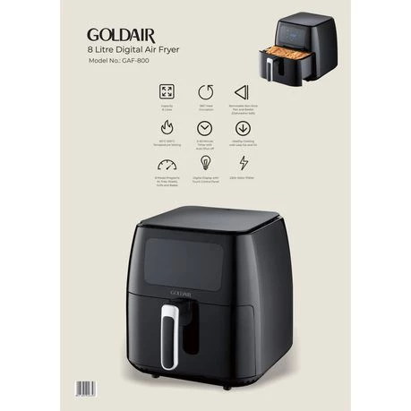 Goldair - Digital Air Fryer 8L