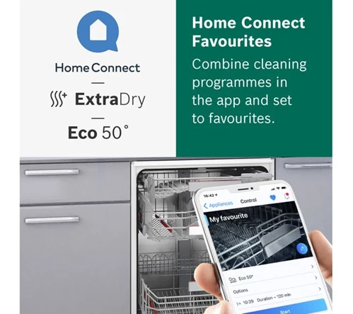 BOSCH Serie 6 SMD6EDX57G Full-size Fully Integrated WiFi-enabled Dishwasher