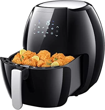 Air Fryer 7L Large Capacity with 7 in 1 Menus LED Touch Screen Adjustable Time/Temp Control Air Fryers for Home Use Oil-Free Cooking 1800W Electric