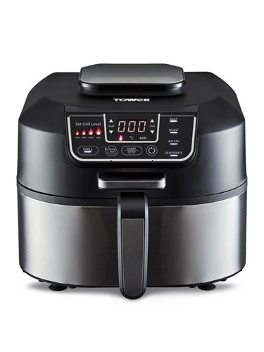 Tower Vortx 5 in 1 Air Fryer and Grill with Crisper 5.6L Black T17086