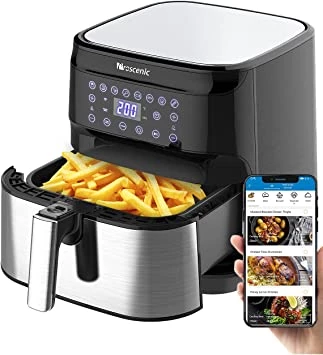 Proscenic T21 Air Fryer, 5.5L Air Fryers for Home Use, 8 Presets, LED Onetouch Screen, 100+ Recipes Online, Low Fat Cooking, Non-Stick Basket