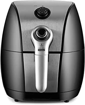 Tower T17022 Vortx Manual Air Fryer with Rapid Air Circulation, 30-Minute Timer, 4.3 Litre, 1500W, Black
