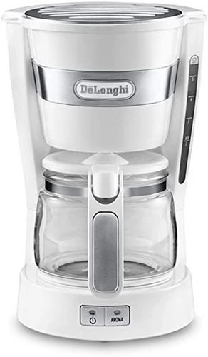 De'Longhi Active Line Drip Filter Coffee Machine, Stainless Steel, Keep warm & anti-drip function, 0.65 Litres, ICM14011.W, White