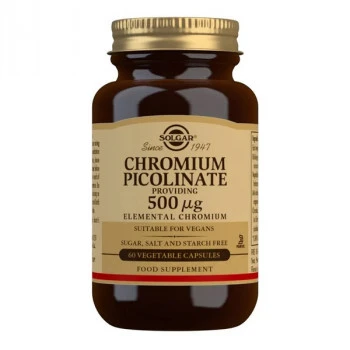 Solgar Chromium Picolinate 500µg (60 Vegetable Capsules)