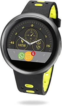 MyKronoz ZeRound2 HR Premium Smartwatch with Heart Rate Monitor/Built-In MicrophOne/Speaker - Brushed Black