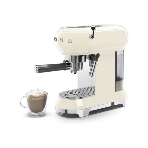 Smeg 50's Retro Style Espresso Coffee Machine - Glossy Cream