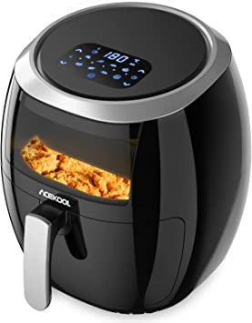 Acekool Air Fryer Oven Digital Large 8L Rapid Air Circulation,Air Fryers with Touch Screen Viewable Window Dishwasher Safe Accessories Bpa-free 1800W