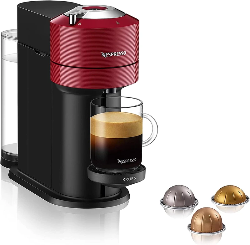 Nespresso Vertuo Next XN910540 Coffee Machine by Krups, Red