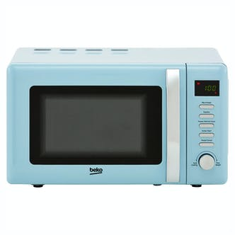 Beko MOC20200M Retro Style Microwave Oven in Mint Blue, 20 Litre 800W