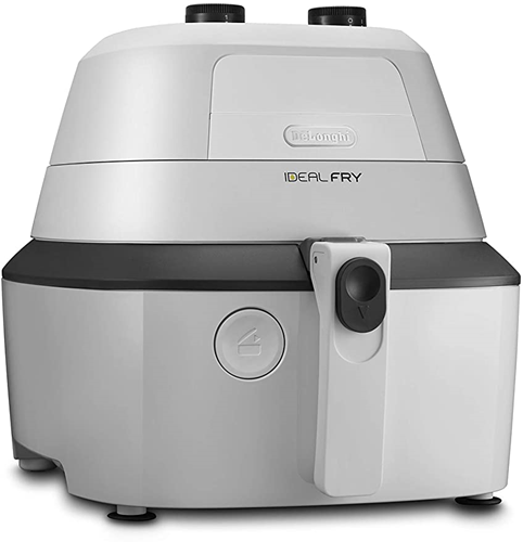 DeLonghi IdealFry FH2101 Hot air Fryer Single White Stand-Alone - Fryers (Hot air Fryer, 1.25 kg, Single, White, Rotary, Stand-Alone)