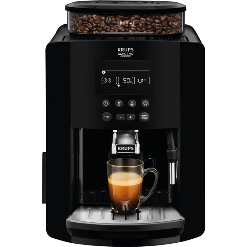 KRUPS Arabica Digital EA817040 Automatic Coffee Machine, Bean to Cup, Espresso, Cappuccino, Black [Energy Class A]