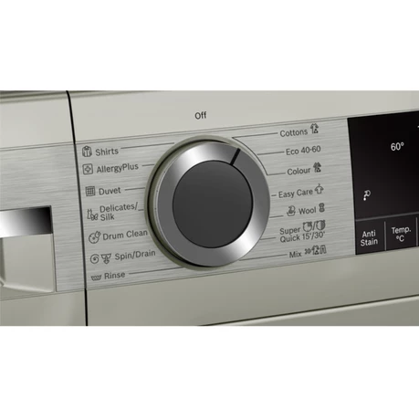 Bosch - 10kg 1400rpm Washing Machine Serie 4 AntiStain - Silver Inox