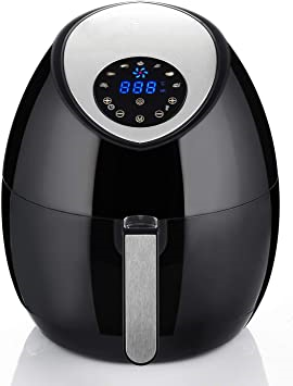 Air Fryer, Uten 4.5L Oil Free Fryer with Detachable Basket, Timer and Fully Adjustable Temperature Control for Healthy Oil Free & Low Fat Cooking