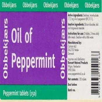 Obbekjaers Oil Of Peppermint 150 tablet