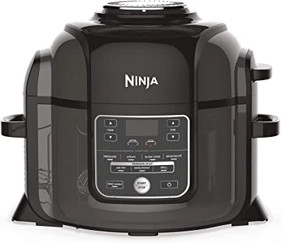 Ninja Foodi Multi-Cooker [OP300UK], 7-in-1, 6L, Electric Pressure Cooker and Air Fryer, Grey and Black