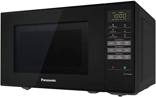 Panasonic NN-E28JBMBPQ Compact Solo Microwave Oven with Turntable, 800 W, 20 Litres, Black