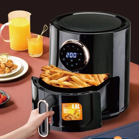 DH - Beautiful Round Multi-Function Non-Stick Electric Air Fryer - 4.8L