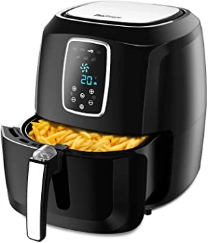 Pro Breeze XL 5.5L Air Fryer 1800W with Digital Display, Timer and Fully Adjustable Temperature Control for Healthy Oil Free & Low Fat Cooking