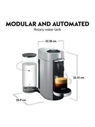 Nespresso Vertuo Plus 11388 Coffee Machine with Milk Frother by Magimix - Silver