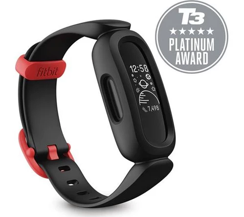 FITBIT Ace 3 Kid's Fitness Tracker - Black & Red, Universal