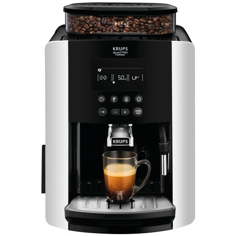 KRUPS Arabica Digital EA817840 Automatic Coffee Machine, Bean to Cup, Espresso, Cappuccino, Silver [Energy Class A+]
